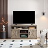 TiramisuBest Techni Mobili Grey Driftwood TV Stand with Gray for TV & Entertainment Furniture - 2 of 4