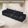 WJSHome 134" Modular Sectional Cloud Couches, Upholstered Deep Seat Boneless Sofa for Living Room - 2 of 4