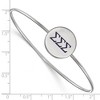 Black Bow Jewelry Sterling Silver Sigma Sigma Sigma Greek Life Bangle Bracelet 6 Inch - 2 of 3