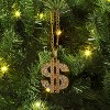Christmas Gold Metal Dollar Sign Ornament - Wondershop™ - 2 of 3