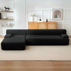 COZONY 108" Cloud Sectional with Chaise, Ultra-Soft Corduroy L-Shaped Sofa Bed, Super Fluffy, Cozy - 1 of 4