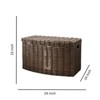 FONTOI Woven Wicker Multi-Use Storage Basket with Handles, Laundry Basket, Laundry Baskets for Towel, Toys, Walnut Brown, 14"*15"*24" - 3 of 4