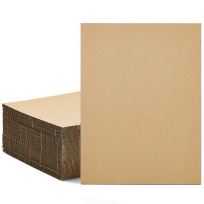 12x12 Corrugated Cardboard Sheets 24 Pack Bulk Flat Square Inserts for Packing, Mailing, Crafts