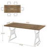 70.8 Inch Large Dining Table for 4-6 People, Farmhouse Kitchen Wood Table with Metal Leg, Rectangle Kitchen Tables for Dining Room, Living Room - 3 of 4
