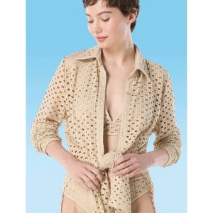 Carmen Marc Valvo Button Up Shirt - 1 of 2