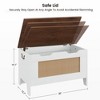 Storage Chest,Rattan Toy Chest,30" Wooden Storage Bench with Safety Hinge,Blanket Chest - 4 of 4