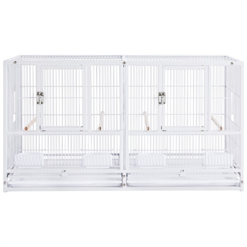 Flight Cage Stainless Steel Bird Cage Large Hanging Parrot Breeding Cage  Metal Pet Accessories Bird Cage (Size : Model 40)