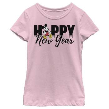 Girl's Disney Mickey Mouse Happy New Year T-Shirt