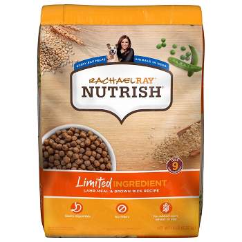Rachael Ray Nutrish Limited Ingredient Adult Dry Dog Food Lamb Meal & Brown Rice Recipe - 14lbs