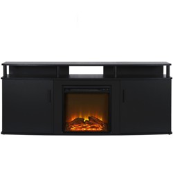 70 Concord Fireplace Tv Stand Walnut Novogratz Target