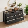 6 Drawer Dresser for Bedroom, 54"W Wooden Chest of Drawers with Metal Handles, Fluted Clothes Storage Organizer, Dresser TV Stand for Hallway - 3 of 4