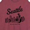 Women's - Instant Message - Seattle Washington Graphic Racerback Tank - 2 of 4