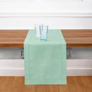Solino Home Cotton and Linen Hemstitch Table Runner - 1 of 4