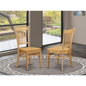 HomeStock Suburban Sophistication Dining Chair with Wood Seat, Set of 2 - 1 of 3
