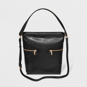 Zipper Hobo Handbag - A New Day Black, Women