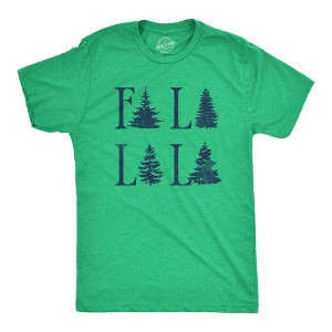 Mens Fa La La La T Shirt Funny Xmas Carol Tree Tee For Guys - Crazy Dog Men's T Shirt - 1 of 4