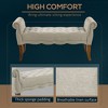 Sapphtopaz Ottoman with Rolled Arms Button Tufted Ottoman Bench Bedroom Entryway Bench Furniture for Bedroom, Entryway - 3 of 4
