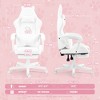 QingMoon Cat Ears Gaming Chair, Ergonomic Office Chair, Adjustable Swivel Desk Chair, Reclining Computer Chair with Removable Headrest for Office - 4 of 4