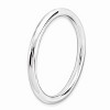 Black Bow Jewelry 2.25mm Rhodium Plated Sterling Silver Stackable Polished Band - 3 of 4