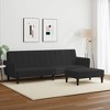 vidaXL 2-Seater Sofa Bed with Footstool Couch Living Room Furniture Velvet - 3 of 4