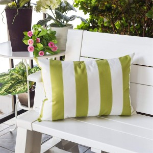 Tramull Horizon Stripe Pillow 14x20 Inches, Indoor Outdoor Decorative Pillow Cover, Water Resistant Solarium Polyester - 1 of 4