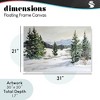 Stupell Industries Winter Forest Frosty Hills Floating Frame Canvas Art - 4 of 4