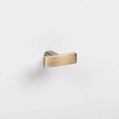 Mid-Century Modern Drifted Gray and White 2-Drawer Nightstand with Shelf