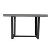 CAVINAS Dining Table Kitchen Table Modern Distressed Solid Wood Metal Open Frame Table for Dining Room - 2 of 4