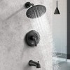 PROOX Single-Handle 1-Spray High Pressure Tub and Shower Faucet with 9 in. Large Shower Head - 2 of 4