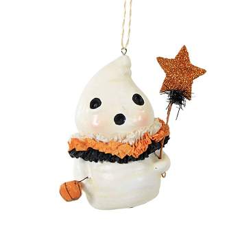 Bethany Lowe 2.75 In Little Boo With Star Halloween Ghost Tree Ornaments
