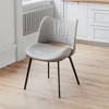 Luck Live Farmhouse Gray Dining Chairs, Metal Frame, Modern Kitchen & Dining Room Seating (Set Of 2) - 2 of 4