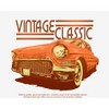 Car Fanatic Orange Vintage Car Crew Neck Short Sleeve Adult T-shirt - 2 of 2