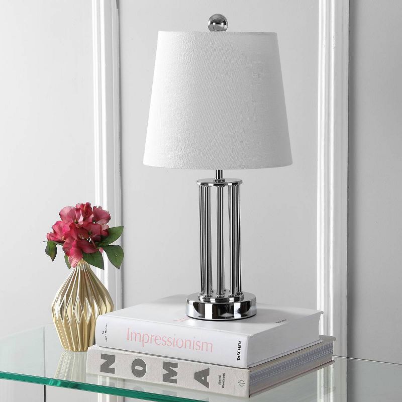 18&#34; Metal Lillian Mini Table Lamp (Includes LED Light Bulb) Silver - JONATHAN Y, 4 of 7