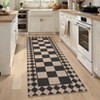 Checkered Easy Jute Runner Rug, Non-Slip Modern Rug Runners, Washable Ultra-Thin Low Pile Indoor Outdoor Carpet Accent Rugs - 4 of 4