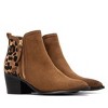 Women's Suede Heeled Ankle Booties 144647 - 4 of 4