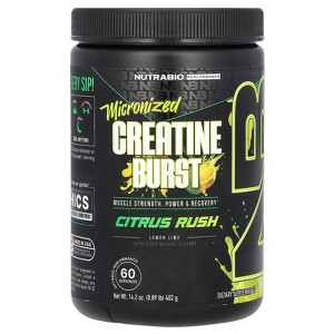 NutraBio Micronized Creatine Burst, Citrus Rush Lemon Lime, 0.89 lb (402 g) - 1 of 2