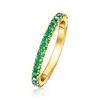 Pure Collection by Ross-Simons 0.80 ct. t.w. Lab-Grown Emerald Eternity Band in 18kt Gold Vermeil - 3 of 4