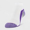 All Pro Women's Extended Size Heel & Toe Cushion 6pk Low Cut Socks - White 8-12: Moisture Wicking, Arch Support - 3 of 3