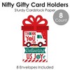 Big Dot of Happiness Christmas Delivery Drivers Appreciation - Thank You Mail Carriers Money and Gift Card Sleeves - Nifty Gifty Card Holders 8 ct