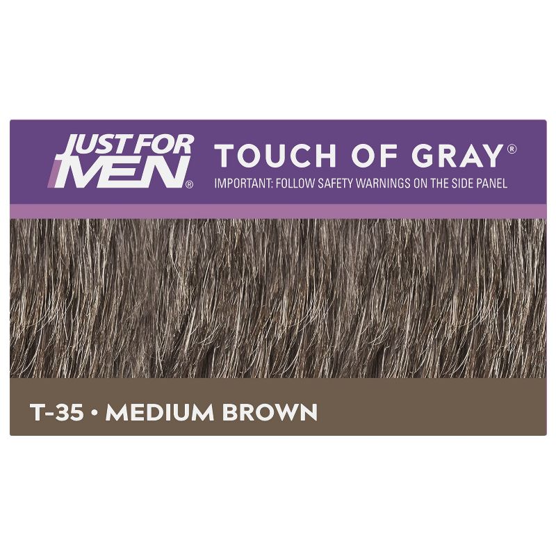 Just For Men Touch of Gray, Gray Hair Coloring for Men's with Comb Applicator Great for a Salt and Pepper Look, 5 of 7
