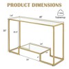 Costway 48'' 2-Tier Console Entryway Behind Couch Table for Living Room Hallway - 3 of 4