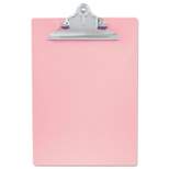 Saunders Recycled Plastic Clipboard with Ruler Edge 1" Clip Cap 8 1/2 x 12 Sheets Pink 21800
