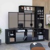 78.7" Manufactured Wood Entertainment Center for TVs up to 37" with Double Door Cabinet and Six External Shelves for Living Room - 4 of 4