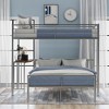 NicBex Twin over Full Bunk Bed with Desk Convertible Metal Bed Frame with Full Length Guardrail and Ladder, No Box Spring Required - 2 of 4