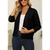 Womens Open Front 3/4 Sleeve Knit Cardigan Sweater Jacket with a Stylish Finish - image 4 of 4