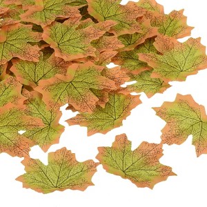 Unique Bargains Wedding Party Thanksgiving Halloween Decoration Autumn Artificial Maple Leaves - 1 of 4