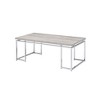 24" Rectangular Coffee Table with Top and Chrome Metal Sled Base for Contemporary Living Room - 3 of 4