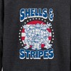 Women's - Teenage Mutant Ninja Turtles - Shells And Stripes Lightweight French Terry Wide Neck Long Sleeve Shirt - 2 of 4