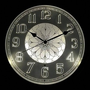 Night Wall Clock Bedroom Illuminated Wall Clocks Operated Glow in Dark Lighted Clock Home Living Room Kitchen Office - 1 of 4