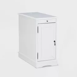 Felix Accent Table with USB Charging Station White - Powell Company